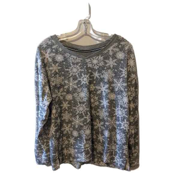 Womens Nautica Fleece Pajama Set Snowflake Print Winter Loungewear Comfy Soft M - Picture 5 of 12